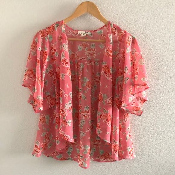 Tops - Sheer Rose Duster